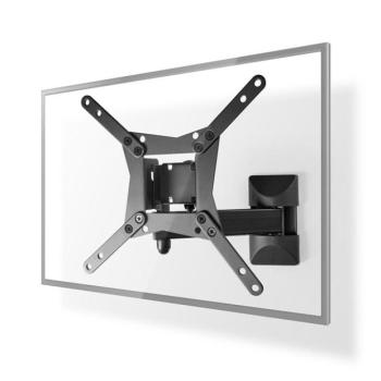 Nedis TVWM31BK 10 – 32 " LCD TV / monitor fali tartó konzol, dönthető, forgatható, faltáv: 68 -370mm, 30kg kép