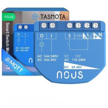 Nous B1T WiFi Tasmota kapcsolómodul (1 csatorna, fogyasztásmérés nélkül, ESP32) kép