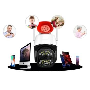 Okos biztonsági kamera mikrofonnal, hangszóróval és szirénával V380 WIFI IP – Android/IOS kompatibilis V380 WIFI IP kamera (BBV) kép