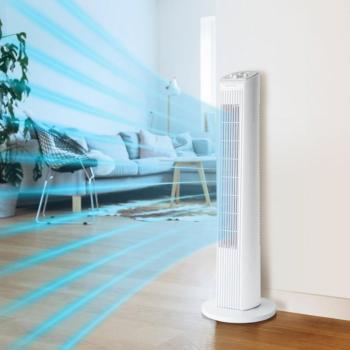 Oszlopventilátor (220-240V, 45 W, fehér) kép