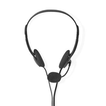 PC headset | Fülre Illeszkedő | Stereo | 2x 3.5 mm | Felhajtható Mikrofon | Fekete kép