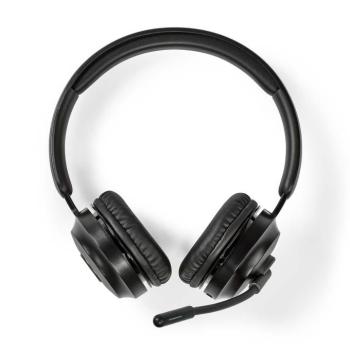 PC headset | Fülre Illeszkedő | Stereo | Bluetooth | Felhajtható Mikrofon | Fekete kép