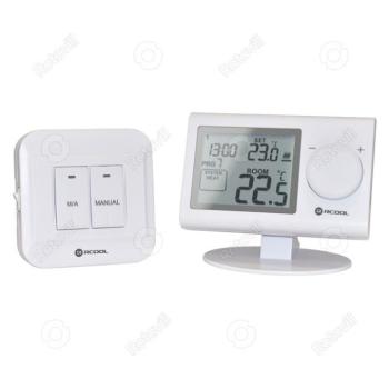 RCOOL VISION 3 RF Szobatermosztát RCOOL, vezeték nélküli termosztát, programozható LCD nagy kijelző hetiprogram háttérvilágítás TSZDIG056 kép