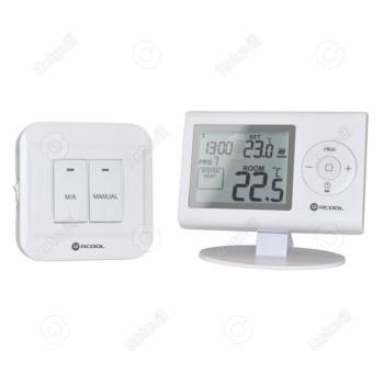 RCOOL VISION 7 RF Szobatermosztát RCOOL, vezeték nélküli termosztát, programozható LCD nagy kijelző hetiprogram háttérvilágítás TSZDIG058 kép