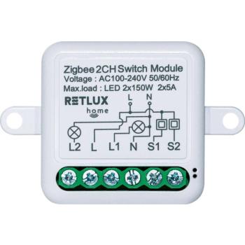 RETLUX RSH 306 Smart, rejtett relé 2 × 5A kép