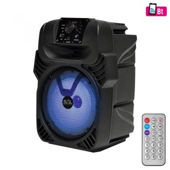 SAL boombox aktív Bluetooth hangfal Party hangdoboz, 2 utas, beépített akkumulátorral és LED fénnyel – PAR 20BT kép