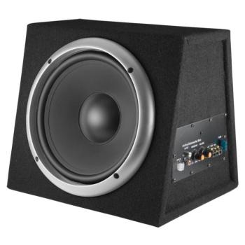 SAL BS 10/A aktív szubláda, 200 W, 250 mm hangszóró, polipropilén kónusz, 4 Ohm, 340 x 310 x 280 mm, 100 W erősítő kép