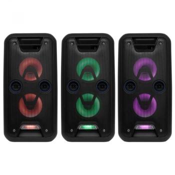 SAL Nagy teljesítményű hordozható aktív Hangfal 120w – Parti hangfal, Boombox Bluetooth hangfal dupla mélynyomóval PAR 220BT Party hangdoboz, 2×20cm, kép