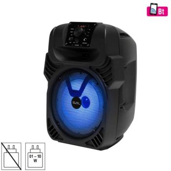 SAL PAR20BTC party hangdoboz, 2-utas hangrendszer, bass-reflex mélysugárzó, Bluetooth, FM rádió, digitális kijelző, LED fényeffekt kép