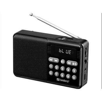 SANDBERG Speaker Radio FM + BT recharge, MP3 playable from USB or TF-Card, Super Small, 5 év garancia kép