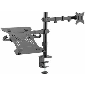 Sbox LCD-LM01-2 asztali laptop és monitortartó konzol. Állítható magasság, 13 – 27, dönthető, forgatható. 355X300, kép