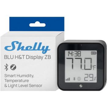 Shelly Blu H&T Display, Zigbee, Bluetooth, fekete kép