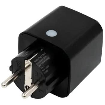 Shelly Plug M Gen3, okosdugalj fogyasztásméréssel, WiFi, Matter, Fekete kép