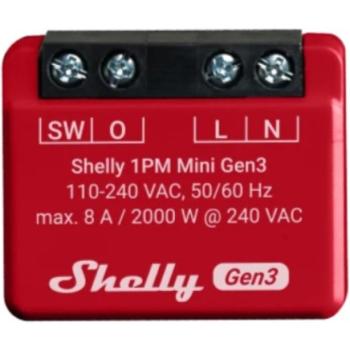 Shelly Plus 1PM Mini, kapcsolómodul, WiFi, Gen3 kép