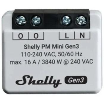 Shelly PM Mini Gen3 fogyasztásmérő modul 16 A-ig, WiFi, Bluetooth kép