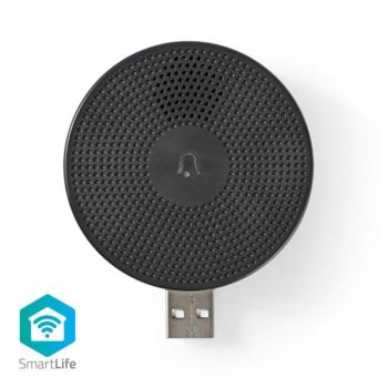 SmartLife Csipogó | Wi-Fi | Kiegeszitõ ehhez:: WIFICDP10GY | USB-áramellátású | 4 Hangok | 5 V DC | Állítható hangerő | Fekete kép