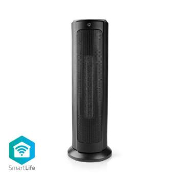 SmartLife kerámia PTC ventilátorfűtő | Wi-Fi | 2000 W | 3 Hőbeállítások | Oszcilláló | Kijelző | 15 – 35 °C | Android™ / IOS | Fekete kép