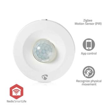 SmartLife Motion Sensor | Zigbee 3.0 | Elemes Áramellátás | IP20 | Érzékelő szöge: 120 ° | Érzékelő hatósugara: 5 m | Max. akku élettartam: 12 Hónap | kép