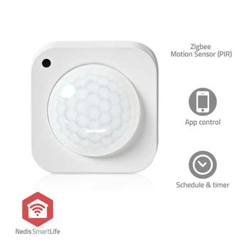 SmartLife Motion Sensor | Zigbee 3.0 | Elemes Áramellátás / USB-áramellátású | Érzékelő szöge: 100 ° | Érzékelő hatósugara: 7 m | Max. akku élettartam kép