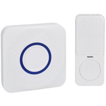 Solight vezeték nélküli csengő, elemes + USB, 200 m, fehér, learning code kép