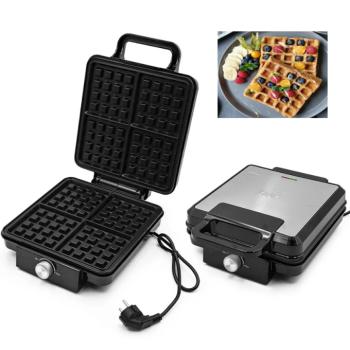 Tapadásmentes gofrisütő beépített jelzőfénnyel, 1500W – családi reggelikhez, desszertekhez (BBV) kép