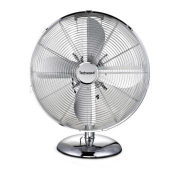 Techwood TVI-335 fém asztali ventilátor, 30 cm-es lapátátmérő, 45 W, 3 sebesség, oszcillálás, hálózati tápellátás kép