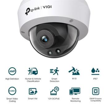 TP-LINK IP Kamera kültéri/beltéri éjjellátó 3 Megapixel, 2.8mm Objektív, VIGI C240I(2.8MM) kép