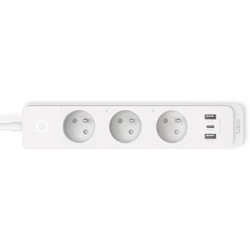 TP-Link Tapo P300, 3x 230V, 3x USB (2xA, 1xC), WiFi, Homekit, PD/QC fast charge kép