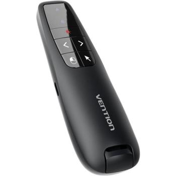 Vention Wireless PowerPoint Presentation Clicker with Air Mouse Control Green Laser Pointer – Black kép