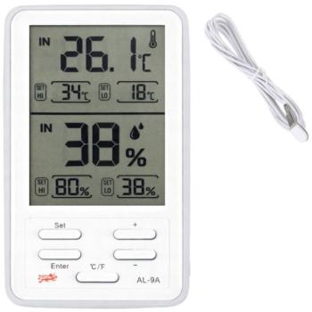 Verk 09236 időjárás állomás LCD-vel, hőmérővel és páratartalom-mérővel, vezeték nélküli, fehér kép