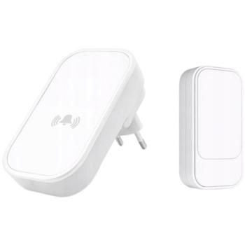 Verk 27794 vezeték nélküli csengő, IP68, 1× vevőegység, 1× nyomógomb, 130 m, fehér kép