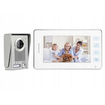 Verk 27801 videó kaputelefon LCD monitorral, kis- és nagykapuhoz, 220 V, fehér