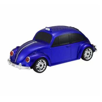 Volkswagen Bogár alakú világító bluetooth hangszóró és rádió – zenélő retro taxi működő fényszórókkal és guruló kerekekkel – 23 cm (FX)(BBD) kép