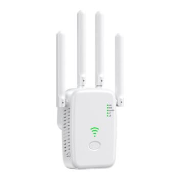 Wi-Fi WLAN jelerősítő Repeater, 2.4GHz, LAN/WAN Ethernet port, WPS, fehér kép