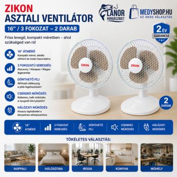 Zikon asztali ventilátor 16’, 3 fokozattal – 2 darab kép